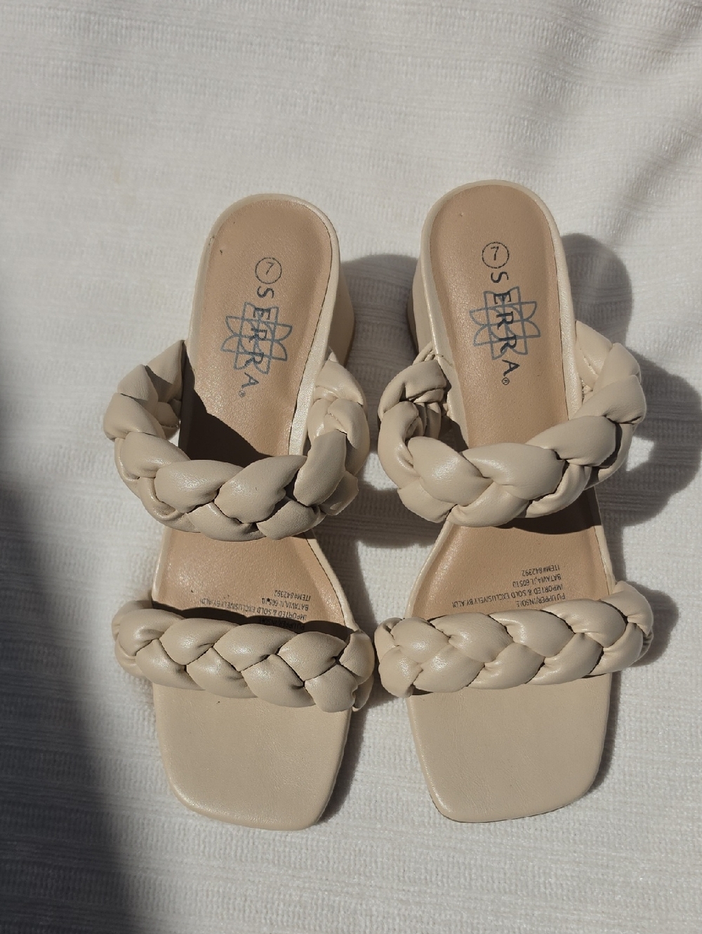 Braided Double-Strap Slide Mules